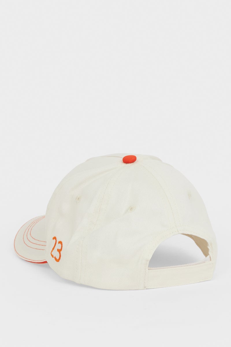 DeFacto Beige Boy Boy Embroidered Cotton Cap Casual - Image 4
